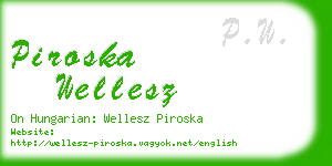 piroska wellesz business card